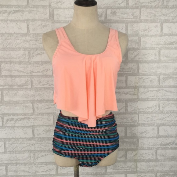 ♦️🆕Coral Two Pieces Swimwear Set - Picture 4 of 6